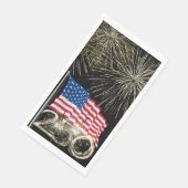 Amerikas 250. Geburtstag mit Wunderkerzen Serviette (Ecke)