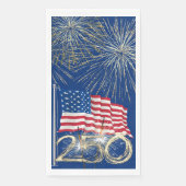 Amerikas 250. Geburtstag mit Wunderkerzen Serviette (Vorderseite)