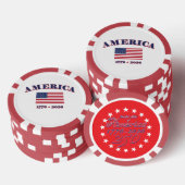 Amerikas 250. Geburtstag Pokerchips (Stapel)