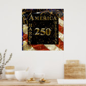 Amerikas 250. Geburtstag! Poster (Küche)