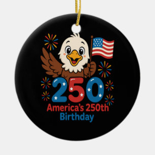 Amerikas 250. Geburtstag - US-Flagge 250 Jahre Ann Keramik Ornament