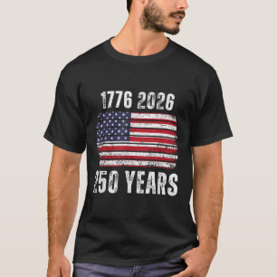 Amerikas 250. Geburtstag US-Flagge Glücklicher 250 T-Shirt