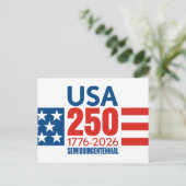 Amerikas 250. Geburtstag - US Flagge Postkarte (Stehend Vorderseite)