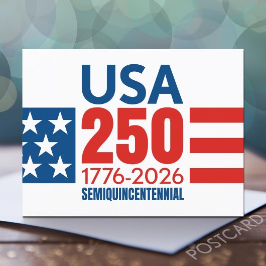 Amerikas 250. Geburtstag - US Flagge Postkarte