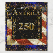 Amerikas 250. Geburtstag! Weinetikett (Einzelnes Label)
