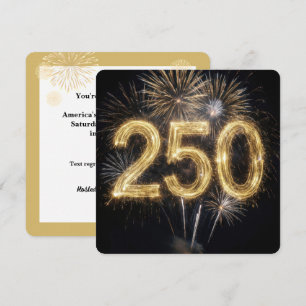 Amerikas 250. Geburtstags-Feuerwerk Einladung