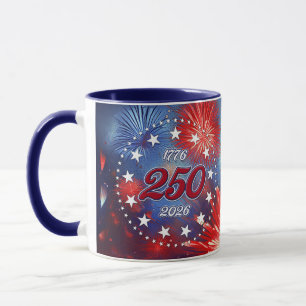 Amerikas 250. Geburtstags-Grafische Feuerwerks-Exp Tasse
