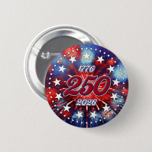 Amerikas 250. Geburtstags-Grafische Feuerwerksexpl Button