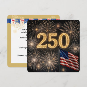 Amerikas 250. Geburtstags-Grillparty Einladung