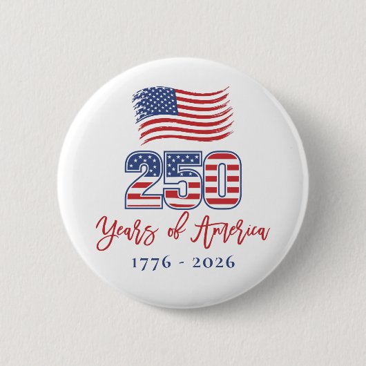 Amerikas 250. Geburtstagsfeier Button (Vorderseite)