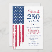 Amerikas 250. Geburtstagsfeier Einladung (Vorderseite)