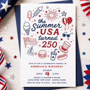 Amerikas 250. Geburtstagsfeier Einladung