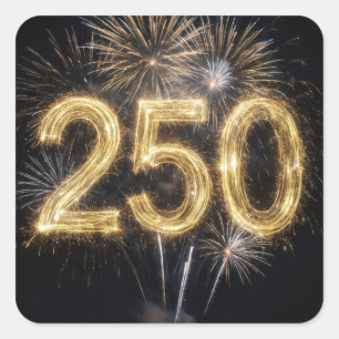 Amerikas 250. Geburtstagsfeuerwerk Quadratischer Aufkleber