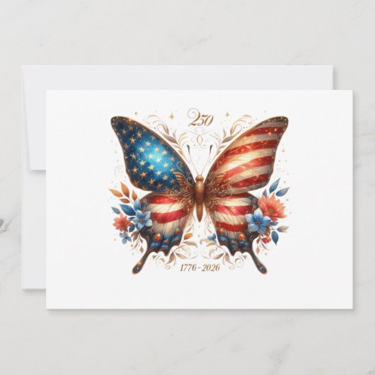 Amerikas 250. Geburtstagsjubiläum 1776 2026 Einladung (Vorderseite)