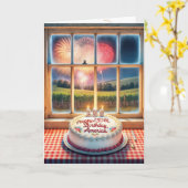 Amerikas 250. Geburtstagspartei Karte (Gelbe Blume)