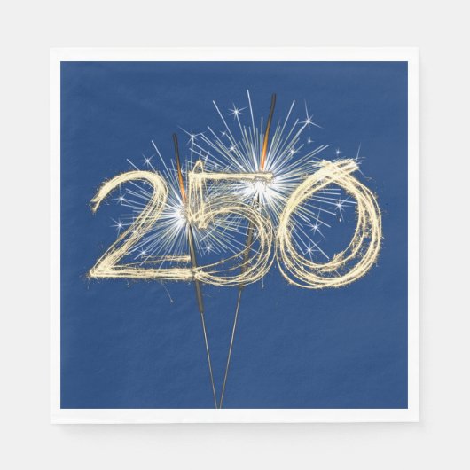 Amerikas 250. Geburtstagsparty-Sparkler Serviette (Vorderseite)