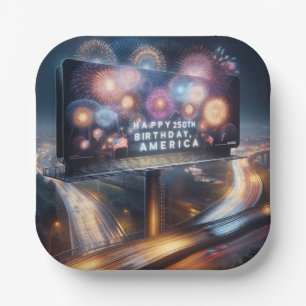 Amerikas 250. Geburtstagsplakat Pappteller