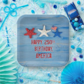 Amerikas 250. Geburtstagsstarfisch Pappteller (Party)