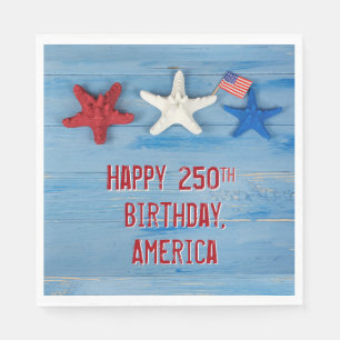Amerikas 250. Geburtstagsstarfisch Serviette