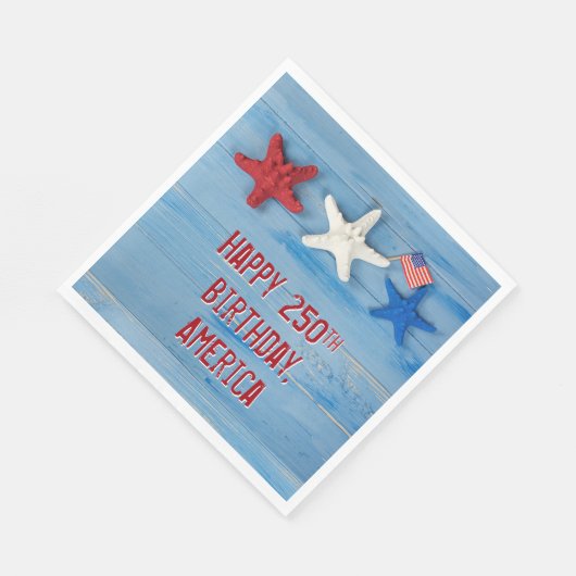 Amerikas 250. Geburtstagsstarfisch Serviette (Ecke)