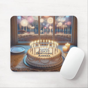 Amerikas 250. Geburtstagstorte Mousepad