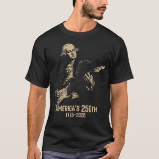 Amerikas 250. George Washington spielt Gitarre T-Shirt