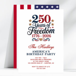 Amerikas 250 Hinterhof-Geburtstagsfeier Einladung
