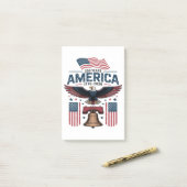Amerikas 250-Jahr-Feier Post-it Klebezettel (Auf Schreibtisch)