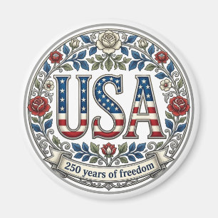 Amerikas 250 Jahre Silber-Jubiläum der Freiheit Magnet