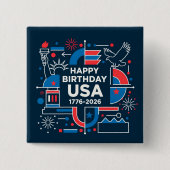 Amerikas 250. Jahrestag Button (Vorderseite)