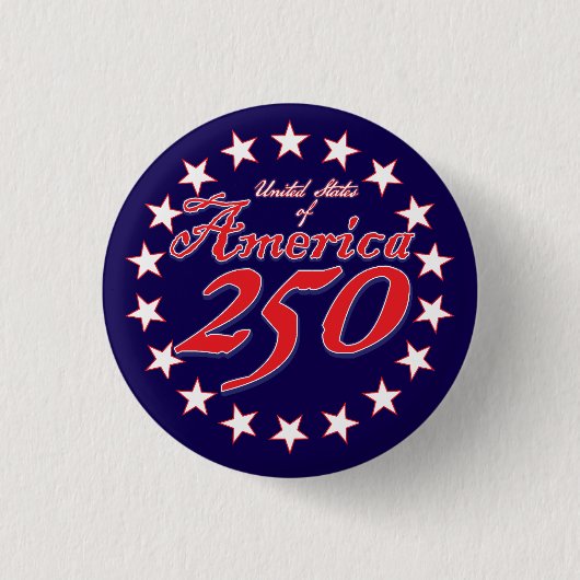 Amerikas 250. Jahrestag Button (Vorderseite)