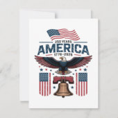 Amerikas 250. Jahrestag Dankeskarte (Vorderseite)