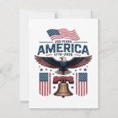 Amerikas 250. Jahrestag Dankeskarte (Rückseite)