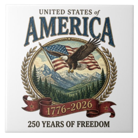 Amerikas 250. Jahrestag Fliese (Vorderseite)