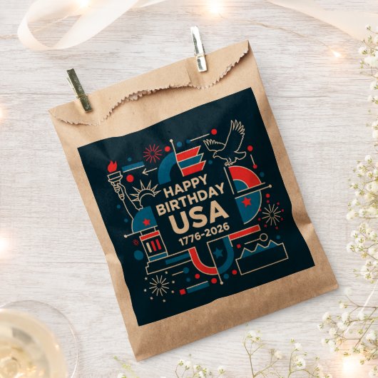 Amerikas 250. Jahrestag Geschenktütchen (Ausgeschnitten)