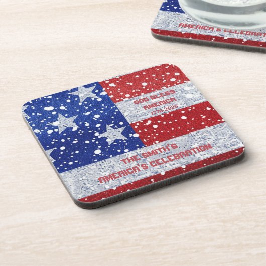 Amerikas 250. Jahrestag Getränkeuntersetzer (Linke Seite)