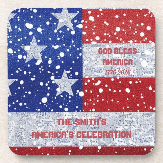 Amerikas 250. Jahrestag Getränkeuntersetzer (Vorderseite)