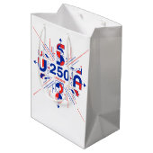 Amerikas 250. Jahrestag Mittlere Geschenktüte (Rückseite Schrägansicht)