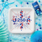 Amerikas 250. Jahrestag Pappteller (Party)