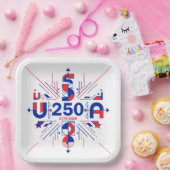 Amerikas 250. Jahrestag Pappteller (Party)