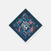 Amerikas 250. Jahrestag Serviette (Ecke)