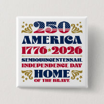 Amerikas 250. Jubiläum 4. Juli Button