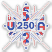 Amerikas 250. Jubiläum Aufkleber (Vorderseite)