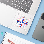 Amerikas 250. Jubiläum Aufkleber (Laptop mit iPhone)