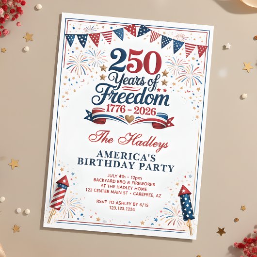 Amerikas 250. Jubiläum Einladung