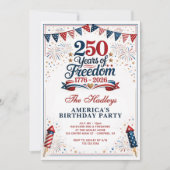 Amerikas 250. Jubiläum Einladung (Vorderseite)