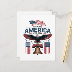 Amerikas 250. Jubiläum Feiertagspostkarte