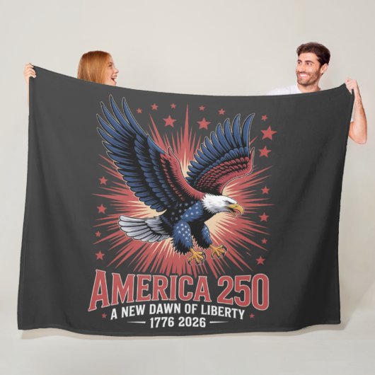 Amerikas 250. Jubiläum Fleecedecke (Beispiel)