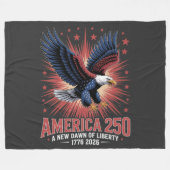 Amerikas 250. Jubiläum Fleecedecke (Vorderseite (Horizontal))