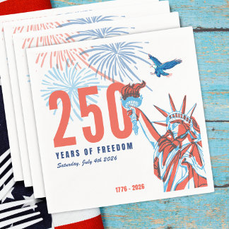 Amerikas 250. Jubiläum Freiheit Patriotisch Serviette